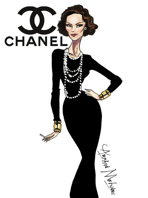 coco chanel fashion drawings.